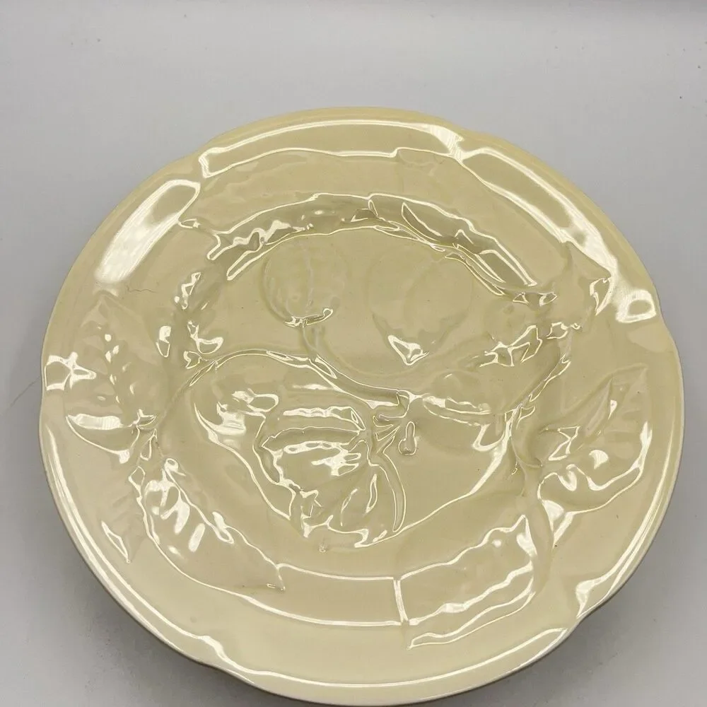 Williams Sonoma Olive Harvest Yellow Salad Plates Made In Portugal Set Of 4